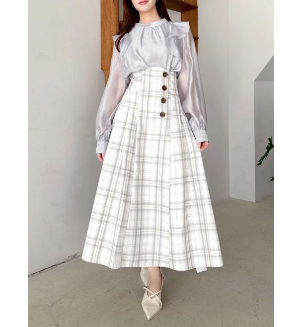 dazzlin「【WEB限定】フリルプチハイタックブラウス」|シャツ・ブラウス|