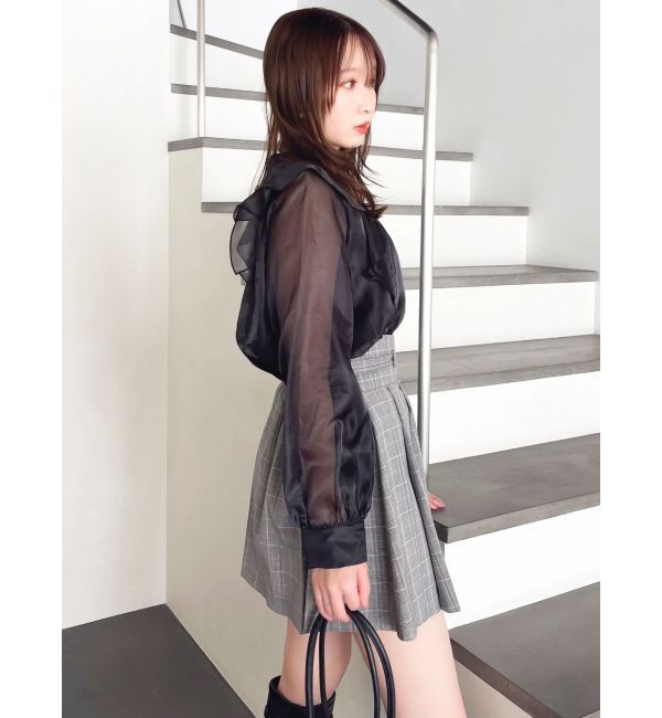 dazzlin「【WEB限定】フリルプチハイタックブラウス」|シャツ・ブラウス|