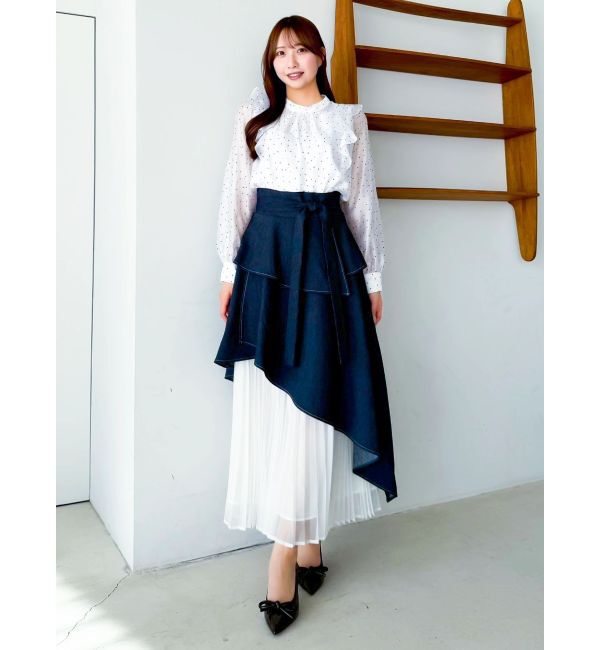 dazzlin「【WEB限定】フリルプチハイタックブラウス」|シャツ・ブラウス|