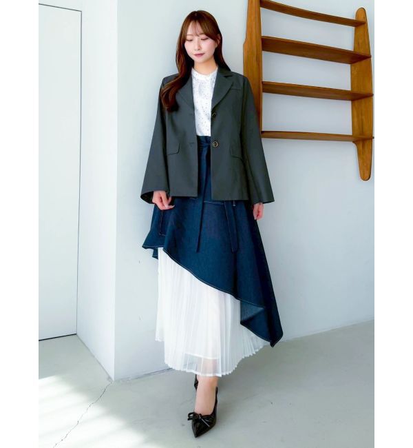 dazzlin「【WEB限定】フリルプチハイタックブラウス」|シャツ・ブラウス|