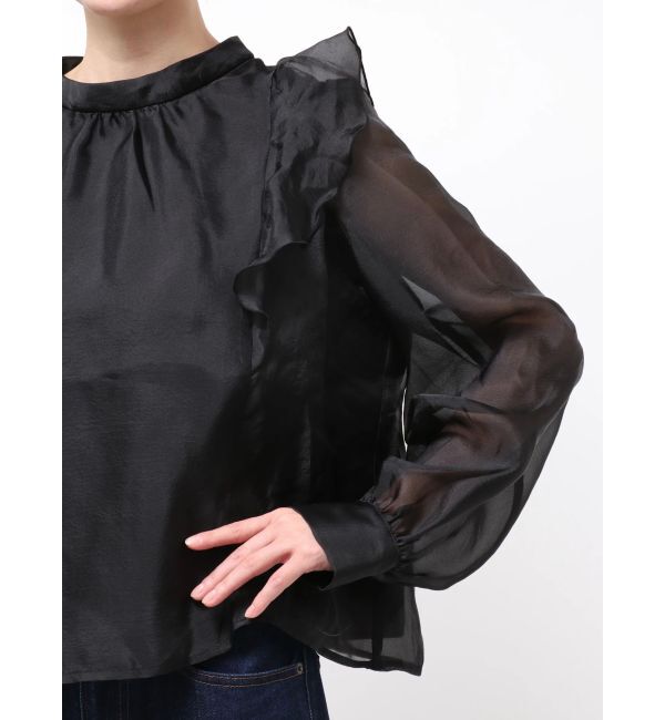 dazzlin「【WEB限定】フリルプチハイタックブラウス」|シャツ・ブラウス|