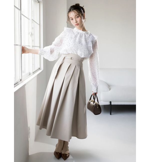 dazzlin「【WEB限定】フリルプチハイタックブラウス」|シャツ・ブラウス|