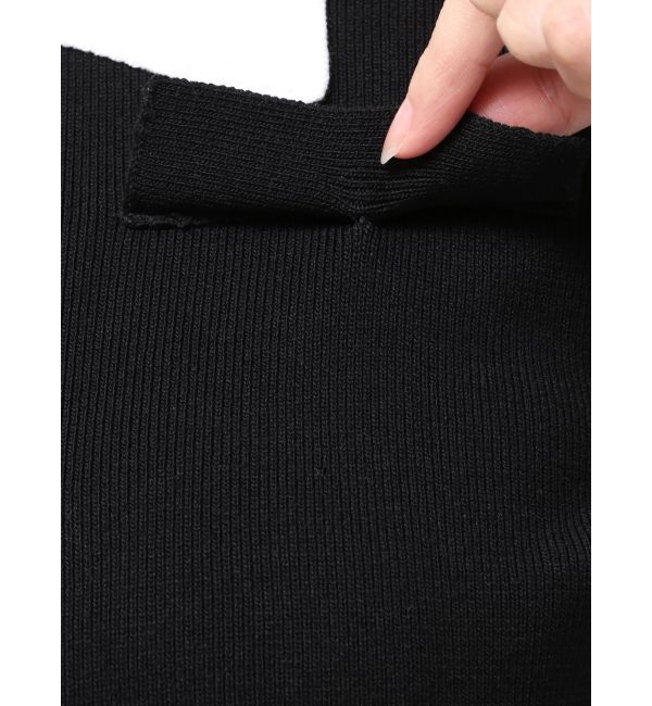 dazzlin「フロントボタンシャツカラーニットトップス」|ニット・セーター|