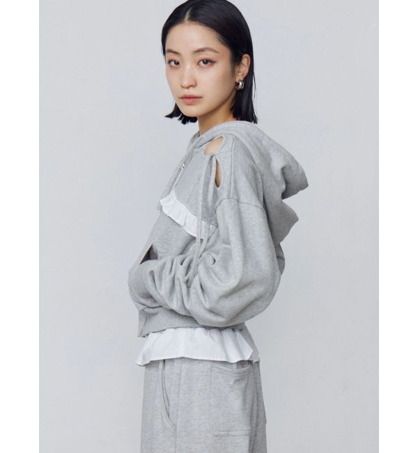 EMODA「カットアウトリボンフーディ」|パーカー|