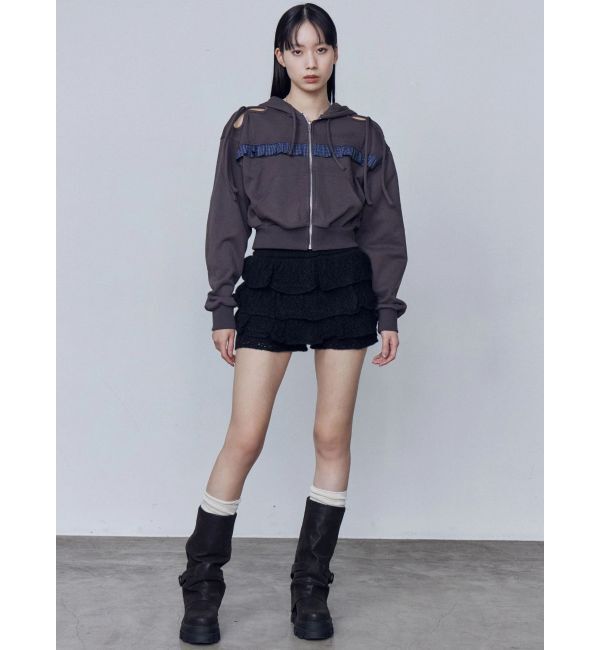 EMODA「カットアウトリボンフーディ」|パーカー|