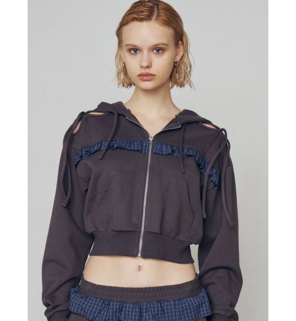 EMODA「カットアウトリボンフーディ」|パーカー|