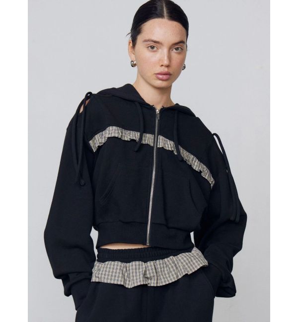 EMODA「カットアウトリボンフーディ」|パーカー|