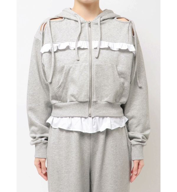 EMODA「カットアウトリボンフーディ」|パーカー|