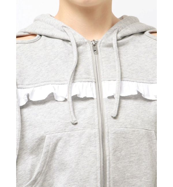 EMODA「カットアウトリボンフーディ」|パーカー|