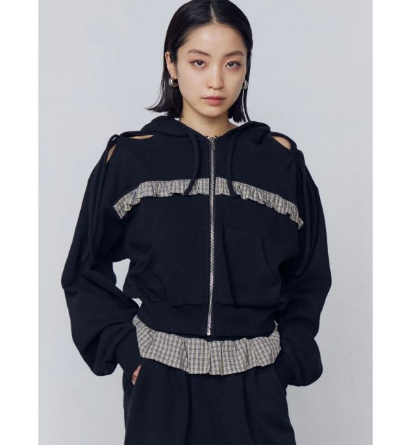 EMODA「カットアウトリボンフーディ」|パーカー|