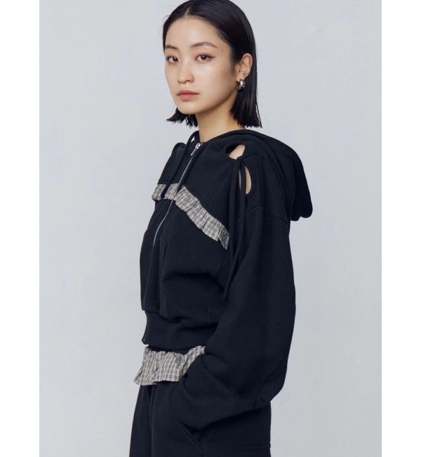 EMODA「カットアウトリボンフーディ」|パーカー|