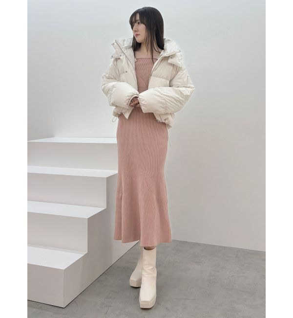 MERCURYDUO「2WAYショルダーリボンマーメイドニットワンピース」|ワンピース|