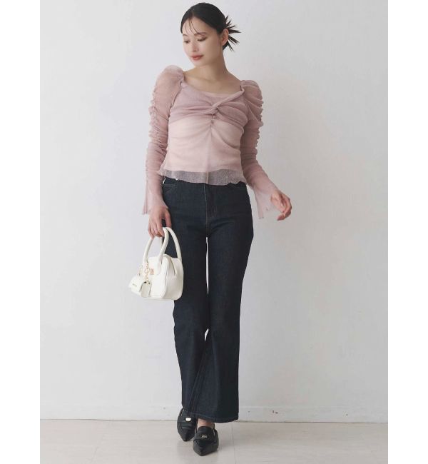 MERCURYDUO「デニムシューカットパンツ」|デニム|