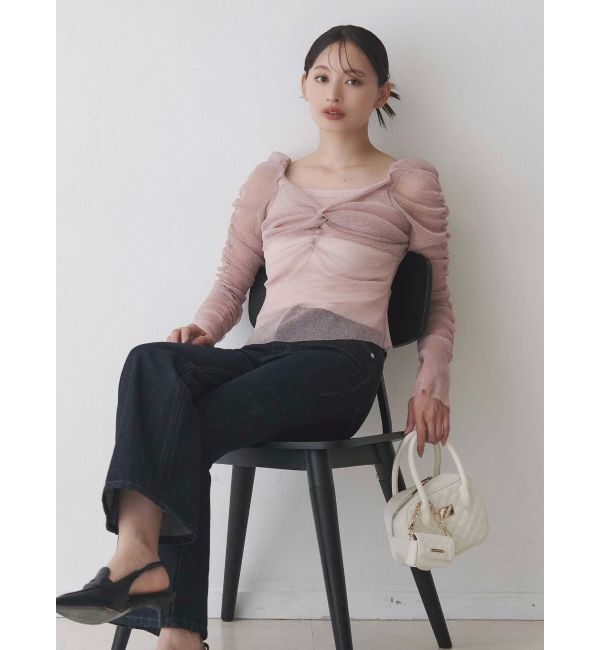 MERCURYDUO「デニムシューカットパンツ」|デニム|