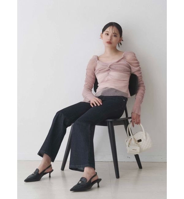 MERCURYDUO「デニムシューカットパンツ」|デニム|