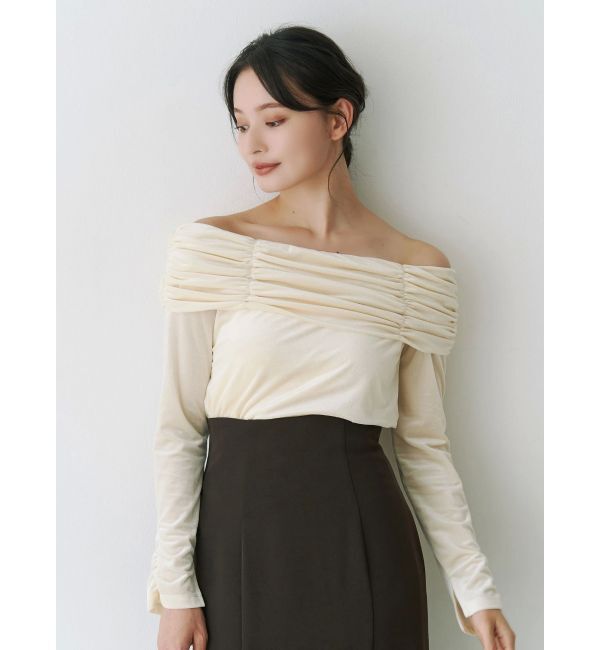 MERCURYDUO「シャーリングベロアカットソー」|Tシャツ・カットソー|