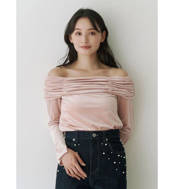 MERCURYDUO「シャーリングベロアカットソー」|Tシャツ・カットソー|