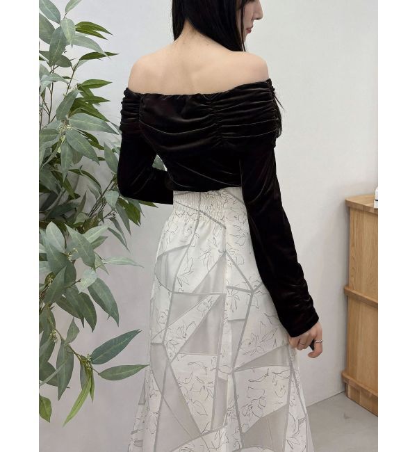 MERCURYDUO「シャーリングベロアカットソー」|Tシャツ・カットソー|