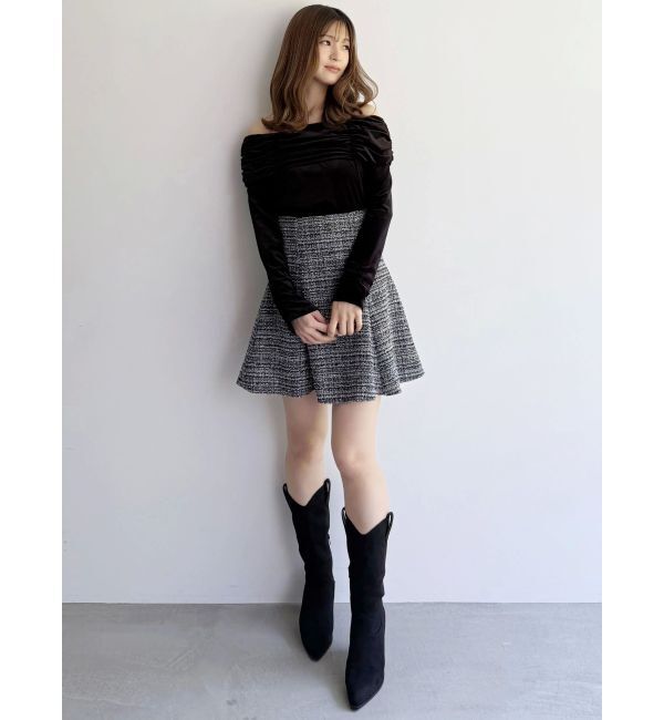 MERCURYDUO「シャーリングベロアカットソー」|Tシャツ・カットソー|