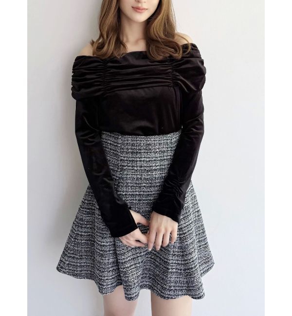 MERCURYDUO「シャーリングベロアカットソー」|Tシャツ・カットソー|