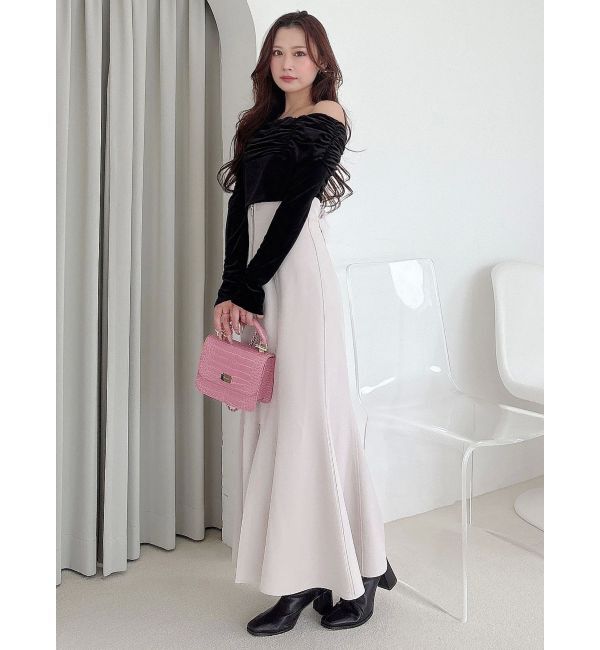 MERCURYDUO「シャーリングベロアカットソー」|Tシャツ・カットソー|