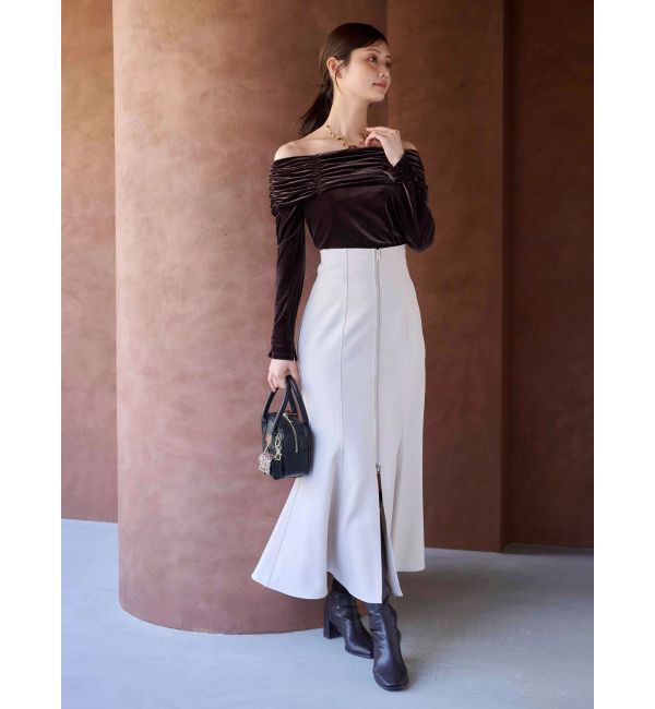 MERCURYDUO「シャーリングベロアカットソー」|Tシャツ・カットソー|