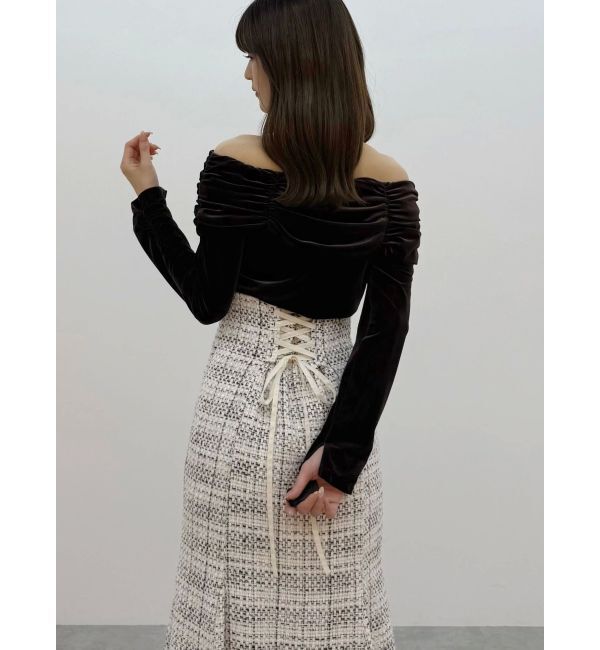 MERCURYDUO「シャーリングベロアカットソー」|Tシャツ・カットソー|