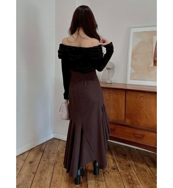 MERCURYDUO「シャーリングベロアカットソー」|Tシャツ・カットソー|