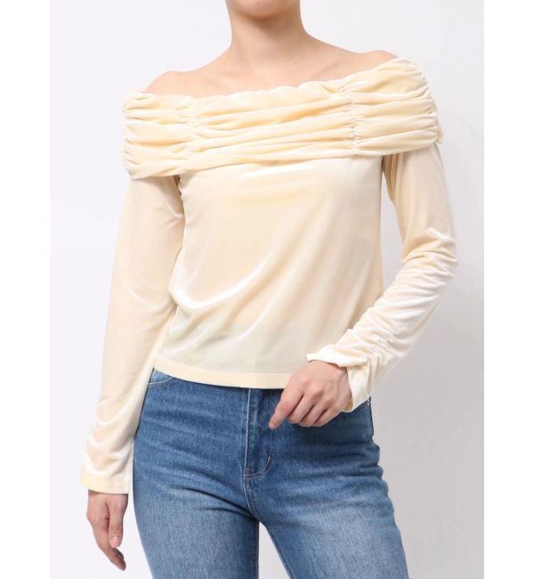 MERCURYDUO「シャーリングベロアカットソー」|Tシャツ・カットソー|