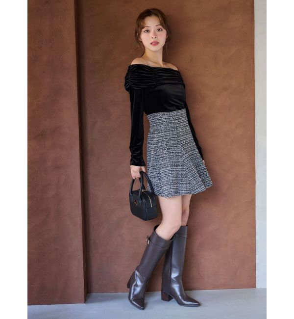 MERCURYDUO「シャーリングベロアカットソー」|Tシャツ・カットソー|