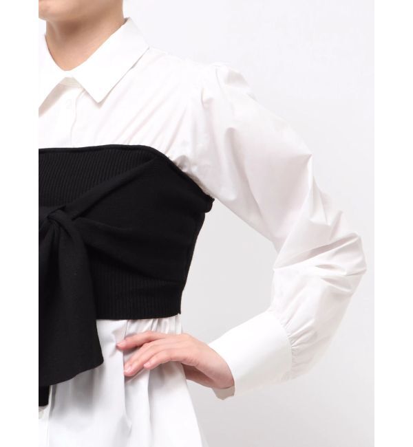 MERCURYDUO「ビスチェドッキングシャツ」|シャツ・ブラウス|