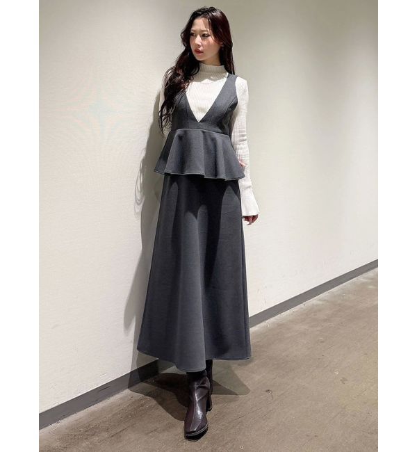 MERCURYDUO「ペプラムジャンスカ」|ジャンパースカート|
