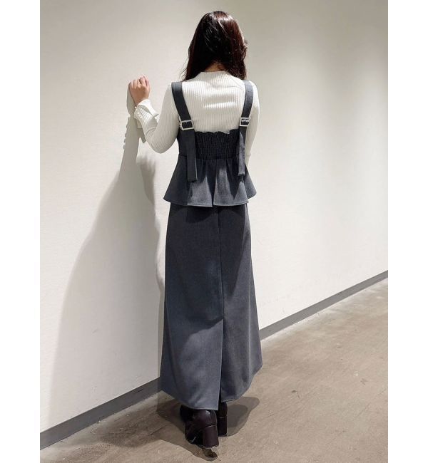 MERCURYDUO「ペプラムジャンスカ」|ジャンパースカート|