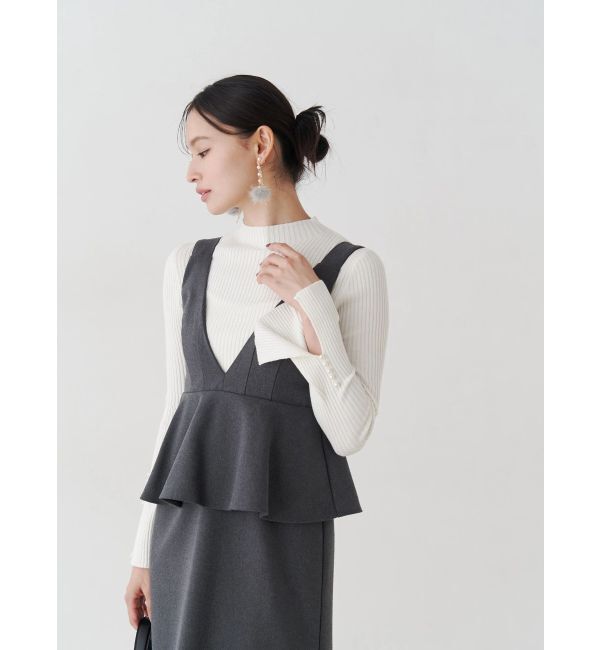 MERCURYDUO「ペプラムジャンスカ」|ジャンパースカート|