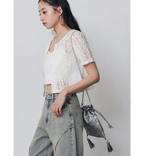 MURUA「タッセルチェーンショルダーバッグ」|ショルダー・メッセンジャー|ダークグレー