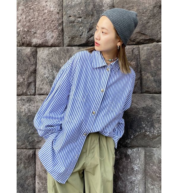 Ungrid「ストライプルーズシャツ」|シャツ・ブラウス|