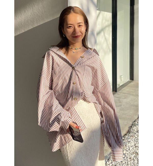 Ungrid「ストライプルーズシャツ」|シャツ・ブラウス|
