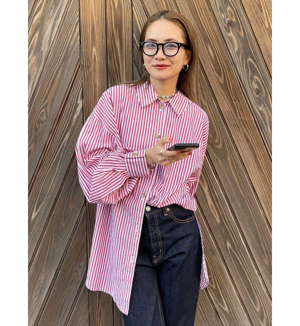 Ungrid「ストライプルーズシャツ」|シャツ・ブラウス|
