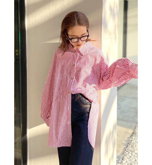 Ungrid「ストライプルーズシャツ」|シャツ・ブラウス|