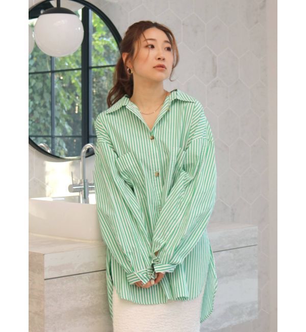 Ungrid「ストライプルーズシャツ」|シャツ・ブラウス|