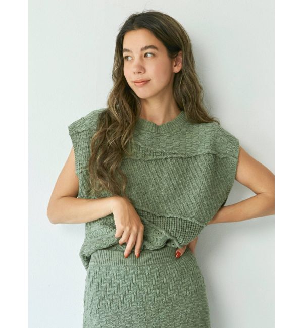 Ungrid「ジャカード編みニットベスト」|ニット・セーター|