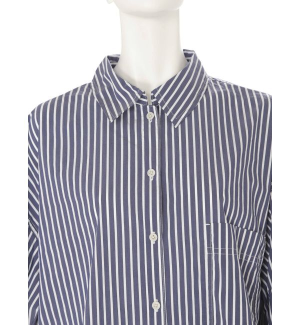 Ungrid「スリーブボリュームビッグストライプシャツ」|シャツ・ブラウス|