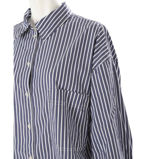 Ungrid「スリーブボリュームビッグストライプシャツ」|シャツ・ブラウス|