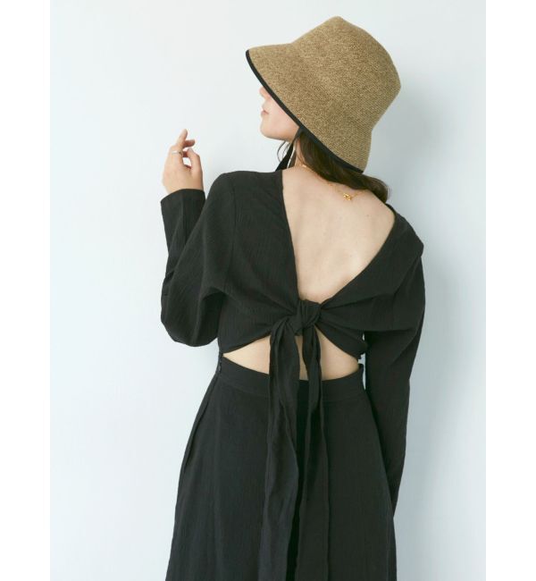 Ungrid「バックリボンフレアワンピース」|ワンピース|