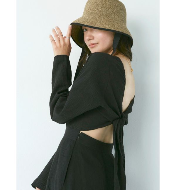 Ungrid「バックリボンフレアワンピース」|ワンピース|