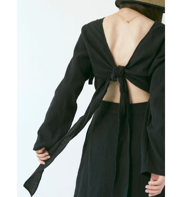 Ungrid「バックリボンフレアワンピース」|ワンピース|