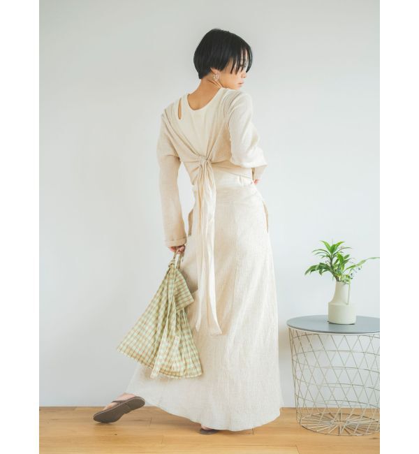 Ungrid「バックリボンフレアワンピース」|ワンピース|