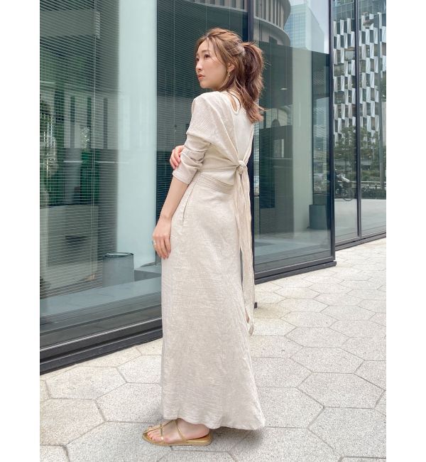 Ungrid「バックリボンフレアワンピース」|ワンピース|