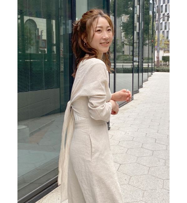 Ungrid「バックリボンフレアワンピース」|ワンピース|