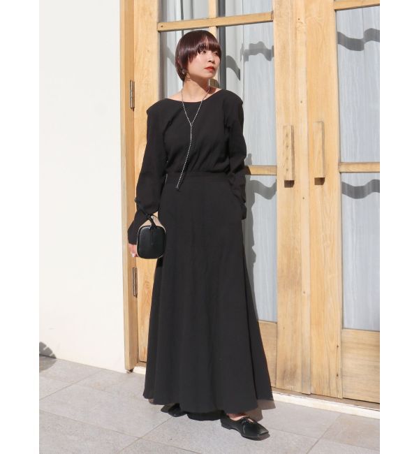 Ungrid「バックリボンフレアワンピース」|ワンピース|